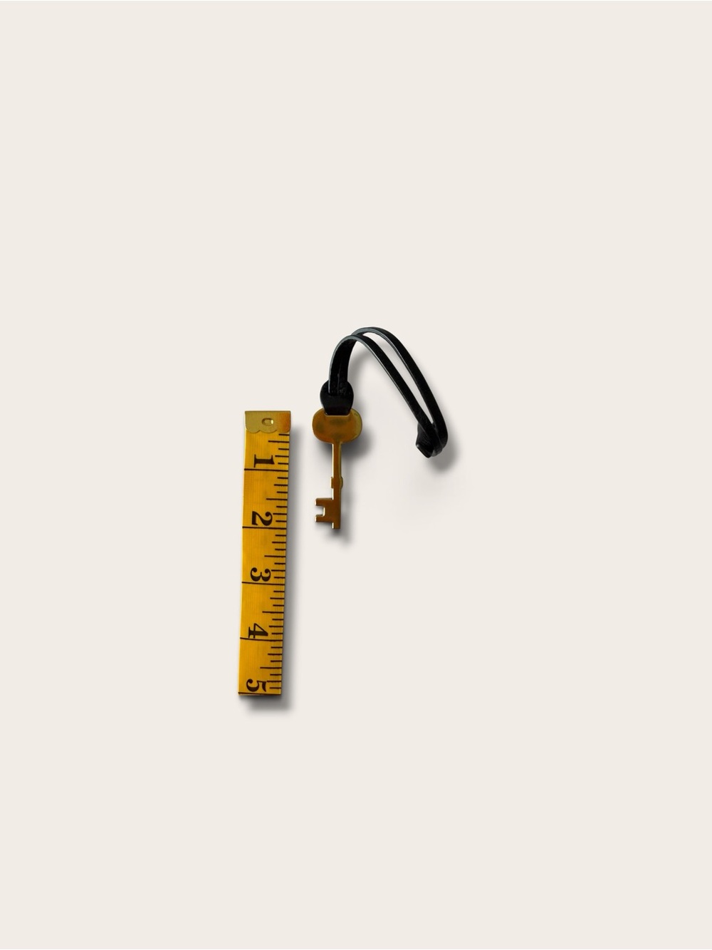 Fossil Black Leather Key Holder with Gold Key Charm - Picture 3 of 3